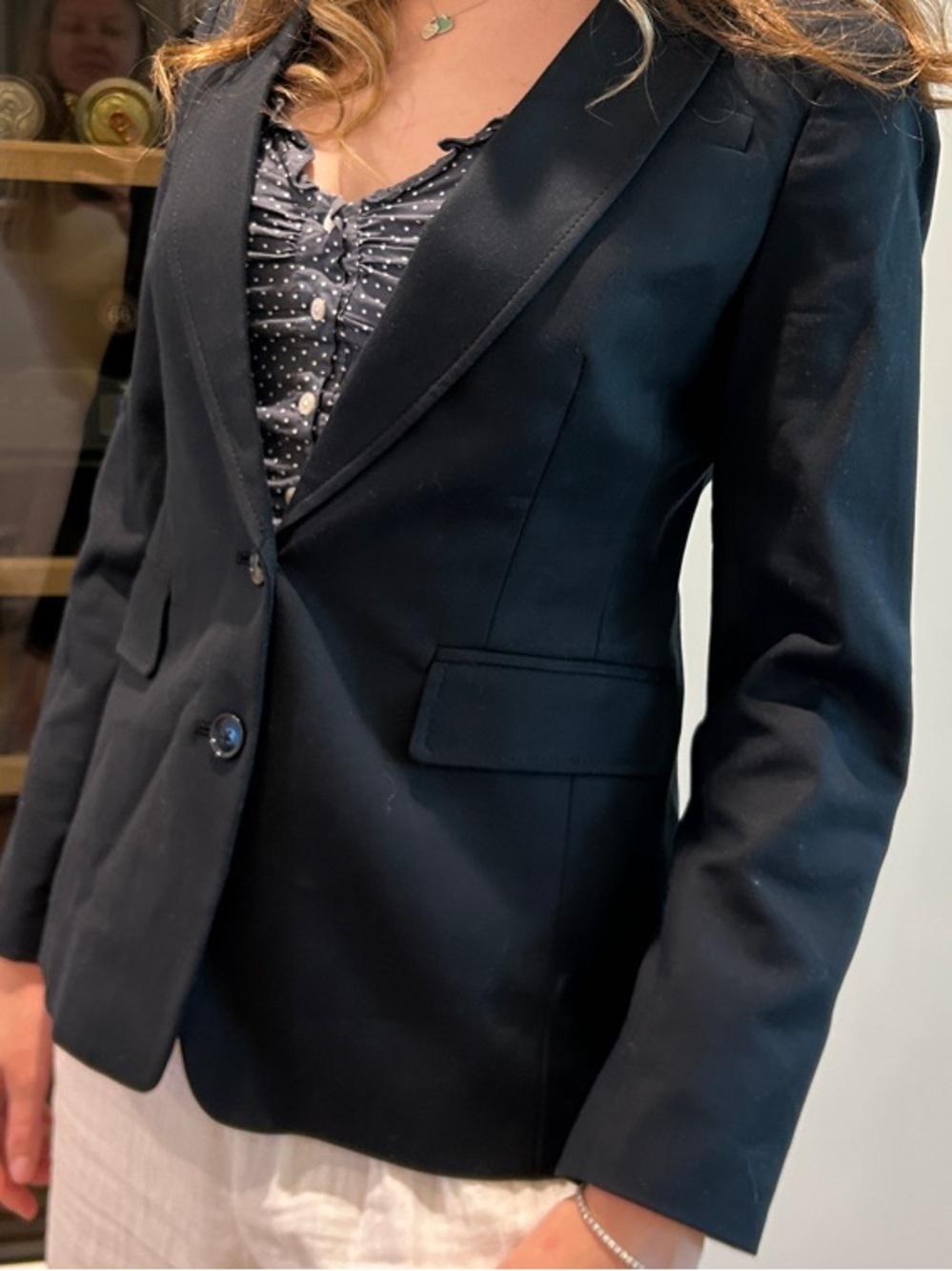 Banana Republic Women's Navy/black Tailored Blazer